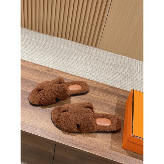 Hermes Wool Slippers