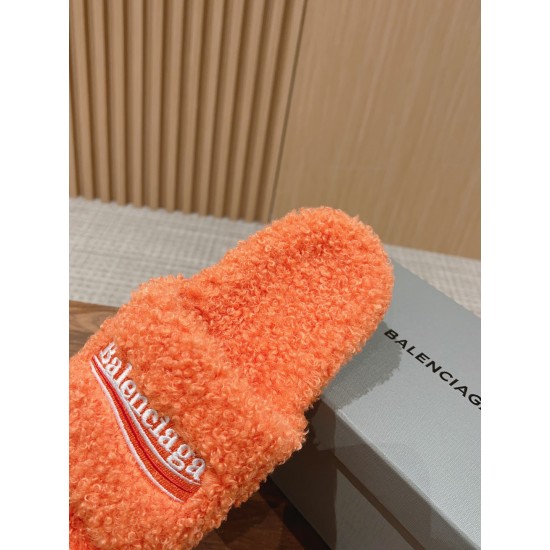 Balenciaga Lambswool Slippers