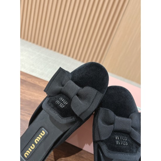 MiuMiu Velvet Flats