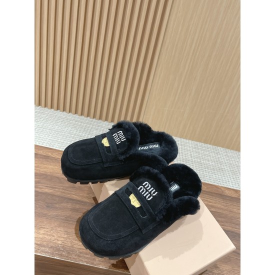 MiuMiu Wool Slippers