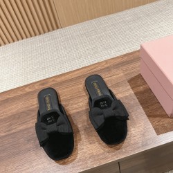 MiuMiu Velvet Flats