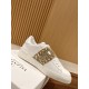 Valentino ROCKSTUD UNTITLED SNEAKER IN CALFSKIN LEATHER WITH METALLIC STRIPE