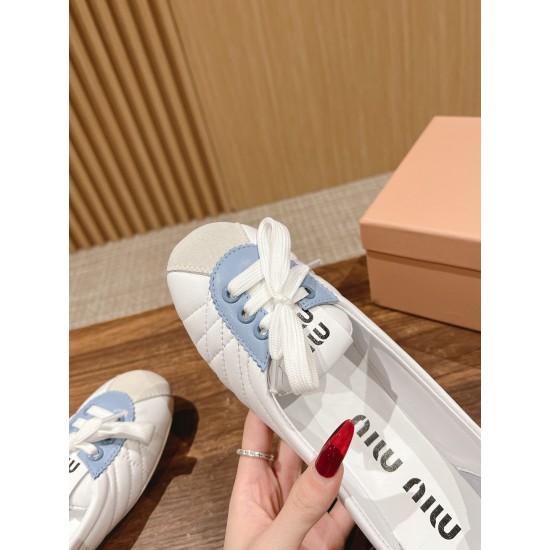 MiuMiu Colour Block Ballerina Flats