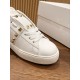 Valentino ROCKSTUD UNTITLED SNEAKER IN CALFSKIN LEATHER WITH METALLIC STRIPE