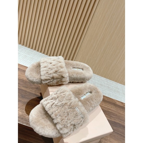 MiuMiu Wool Slippers