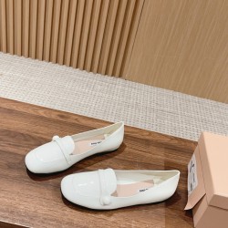 MiuMiu Round Toe Flat Shoes