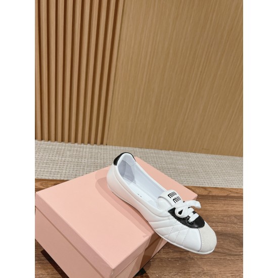 MiuMiu Colour Block Ballerina Flats