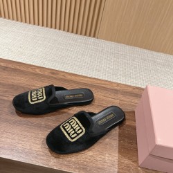 MiuMiu Velvet Flats