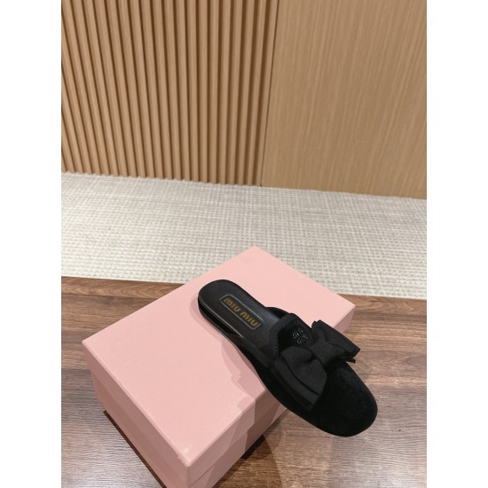 MiuMiu Velvet Flats