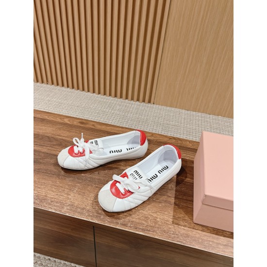 MiuMiu Colour Block Ballerina Flats