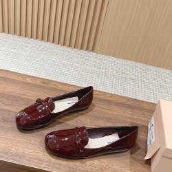 MiuMiu Round Toe Flat Shoes