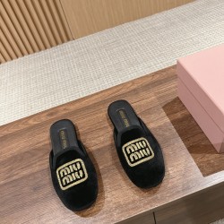 MiuMiu Velvet Flats