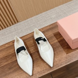 MiuMiu Pointed Toe Flat Shoes