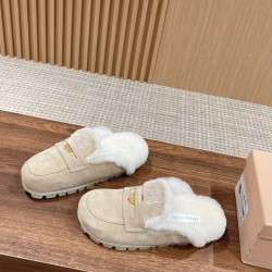 MiuMiu Wool Slippers