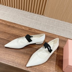 MiuMiu Pointed Toe Flat Shoes