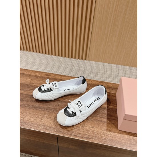 MiuMiu Colour Block Ballerina Flats