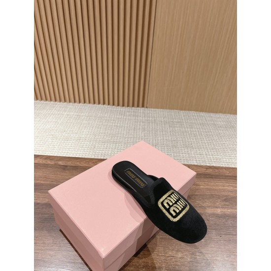 MiuMiu Velvet Flats