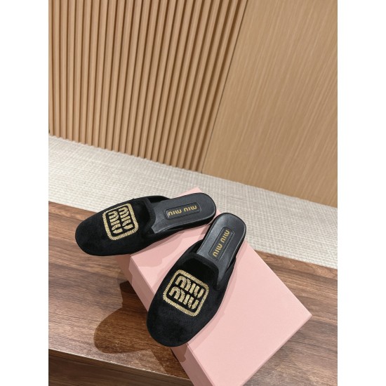 MiuMiu Velvet Flats