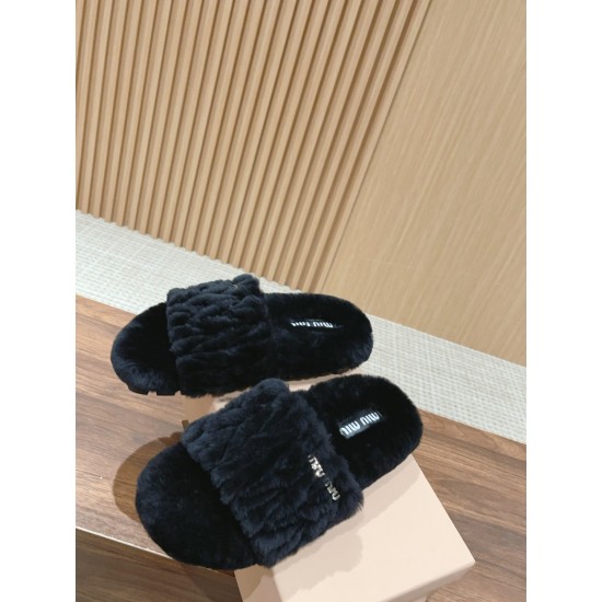 MiuMiu Wool Slippers