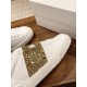 Valentino ROCKSTUD UNTITLED SNEAKER IN CALFSKIN LEATHER WITH METALLIC STRIPE