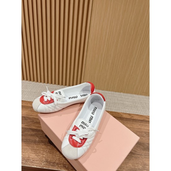 MiuMiu Colour Block Ballerina Flats