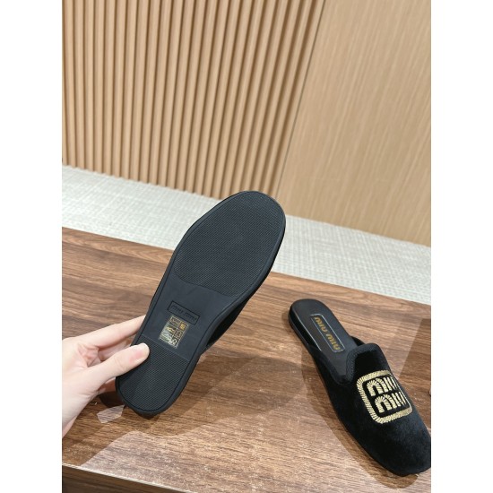 MiuMiu Velvet Flats