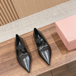 MiuMiu Pointed Toe Flat Shoes