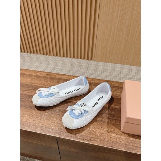 MiuMiu Colour Block Ballerina Flats