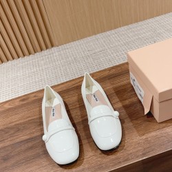 MiuMiu Round Toe Flat Shoes