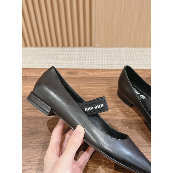 MiuMiu Pointed Toe Flat Shoes