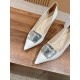 Dior Pointed Toe Silver Studded Heels