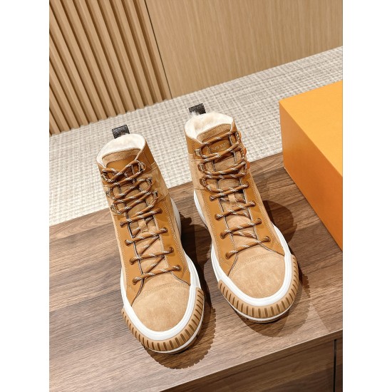 LV SQUAD Wool High Top Sneakers