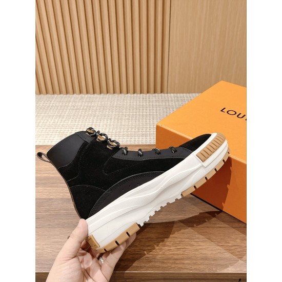 LV SQUAD Wool High Top Sneakers