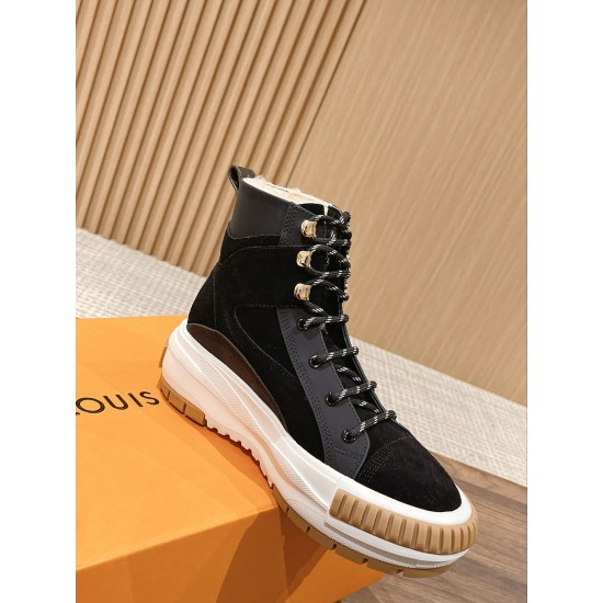 LV SQUAD Wool High Top Sneakers