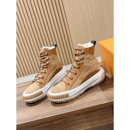 LV SQUAD Wool High Top Sneakers