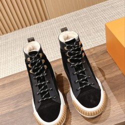 LV SQUAD Wool High Top Sneakers