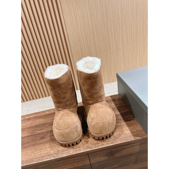 Balenciaga Alaska Fur Boots