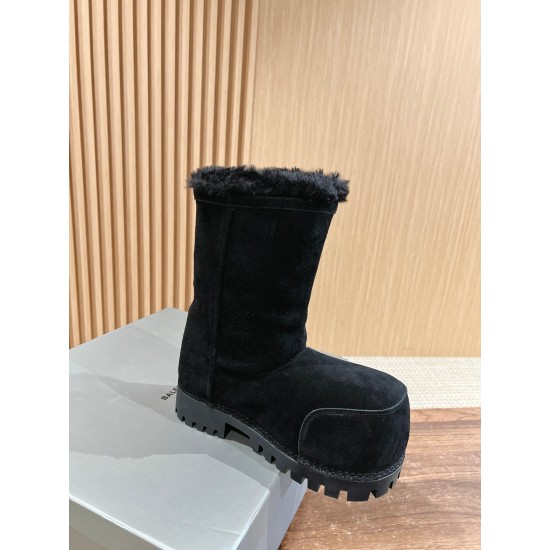 Balenciaga Alaska Fur Boots