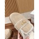 Prada Suede and shearling slippers