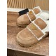 Prada Suede and shearling slippers