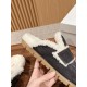 Prada Suede and shearling slippers