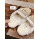 Prada Suede and shearling slippers