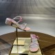 Rene caovilla Caterina Peach Slider Sandal With Crystals