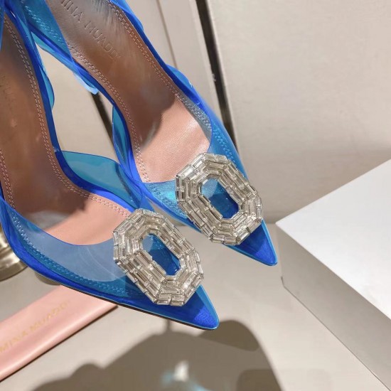 Amina Muaddi Begum Glass Crystal-embellished Pvc Slingback Amina Muaddi Begum Glass Crystal-embellished Pvc Slingback