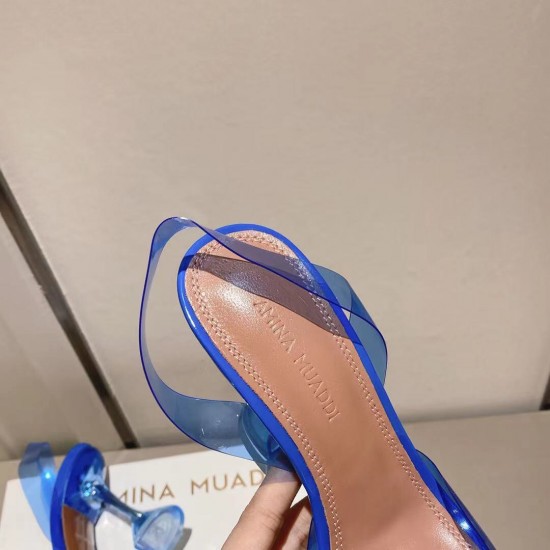 Amina Muaddi Begum Glass Crystal-embellished Pvc Slingback Amina Muaddi Begum Glass Crystal-embellished Pvc Slingback