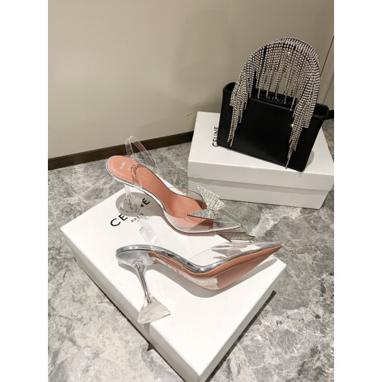 Amina Muaddi ROSIE GLASS SLING Amina Muaddi ROSIE GLASS SLING