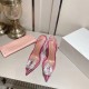 Amina Muaddi Begum Glass Crystal-embellished Pvc Slingback Amina Muaddi Begum Glass Crystal-embellished Pvc Slingback