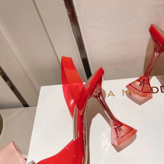 Amina Muaddi Begum Glass Crystal-embellished Pvc Slingback Amina Muaddi Begum Glass Crystal-embellished Pvc Slingback