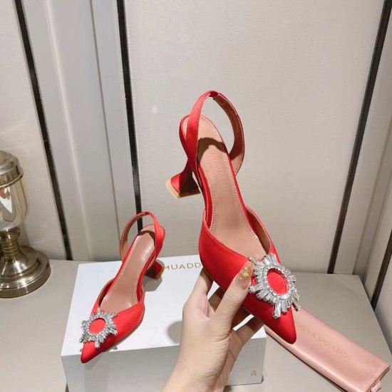 Amina Muaddi Rosie Sling Satin Pump Amina Muaddi Rosie Sling Satin Pump