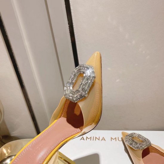 Amina Muaddi Begum Glass Crystal-embellished Pvc Slingback Amina Muaddi Begum Glass Crystal-embellished Pvc Slingback